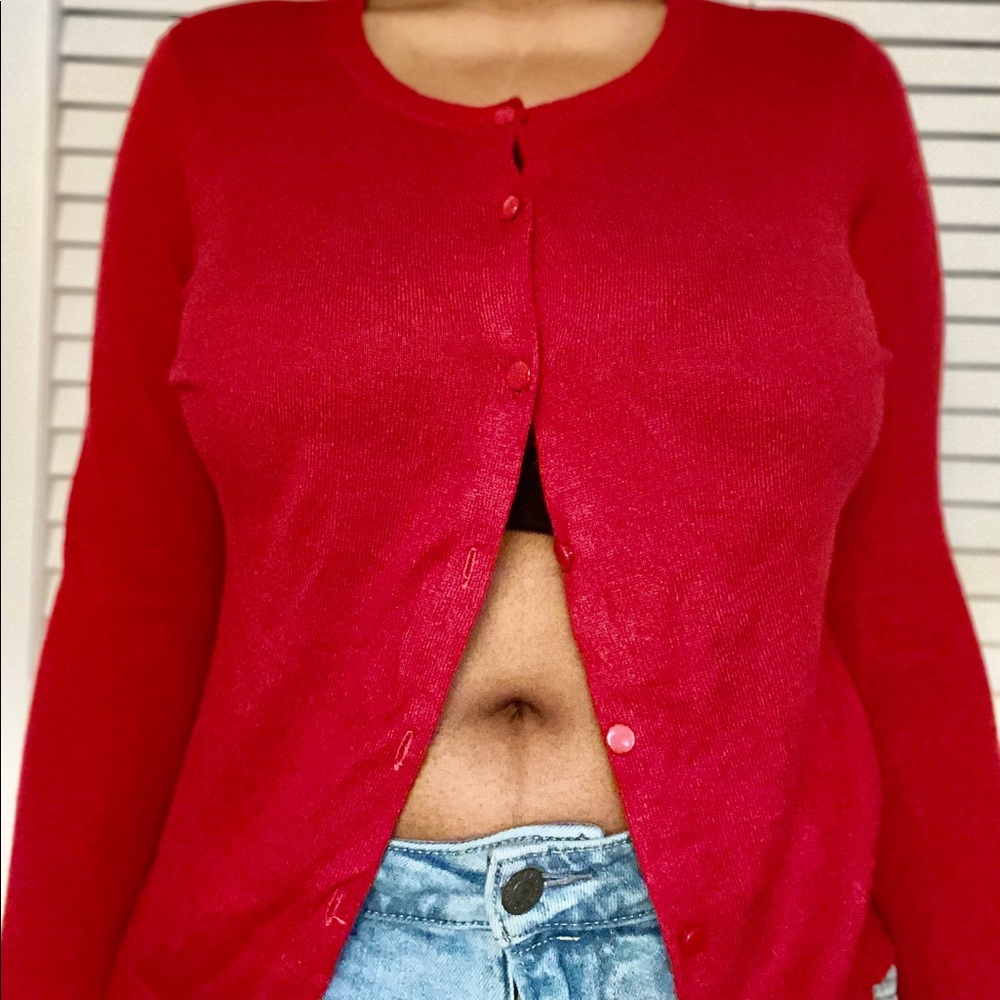 ❤️Y2K RED CARDIGAN FROM NEW YORK & COMPANY❤️